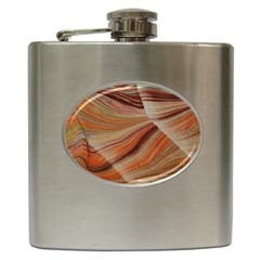 Marbled Paper Mottle Color Movement Hip Flask (6 oz)