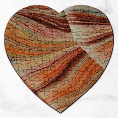 Marbled Paper Mottle Color Movement Jigsaw Puzzle (Heart)