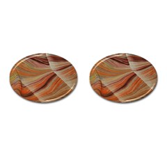 Marbled Paper Mottle Color Movement Cufflinks (Oval)