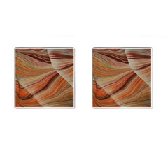 Marbled Paper Mottle Color Movement Cufflinks (Square)