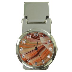 Marbled Paper Mottle Color Movement Money Clip Watches