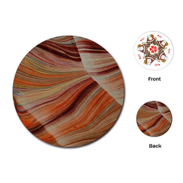 Marbled Paper Mottle Color Movement Playing Cards Single Design (Round)