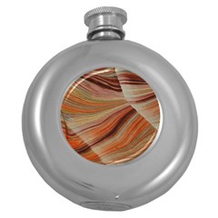 Marbled Paper Mottle Color Movement Round Hip Flask (5 oz)