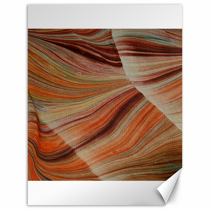 Marbled Paper Mottle Color Movement Canvas 12  x 16 