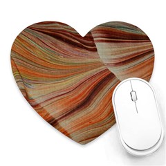 Marbled Paper Mottle Color Movement Heart Mousepads