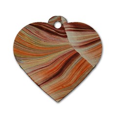 Marbled Paper Mottle Color Movement Dog Tag Heart (One Side)