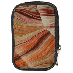 Marbled Paper Mottle Color Movement Compact Camera Leather Case by Pakrebo