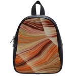 Marbled Paper Mottle Color Movement School Bag (Small) Front