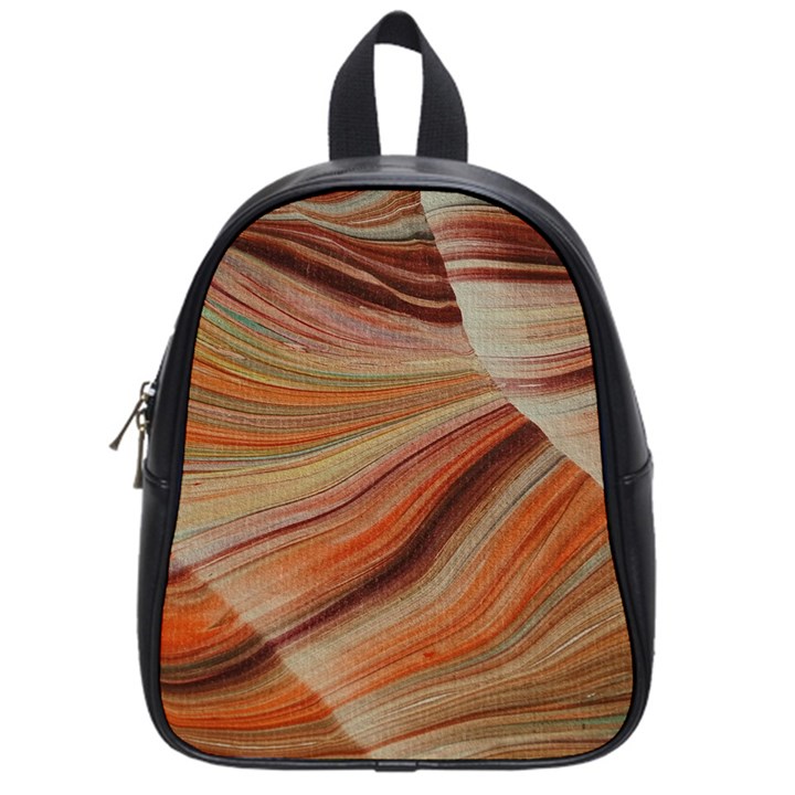 Marbled Paper Mottle Color Movement School Bag (Small)