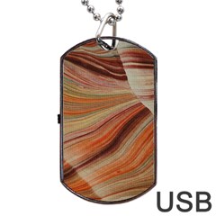 Marbled Paper Mottle Color Movement Dog Tag USB Flash (One Side)