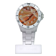 Marbled Paper Mottle Color Movement Plastic Nurses Watch