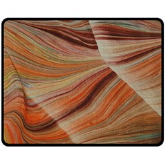 Marbled Paper Mottle Color Movement Double Sided Fleece Blanket (Medium) 