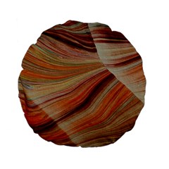 Marbled Paper Mottle Color Movement Standard 15  Premium Flano Round Cushions by Pakrebo