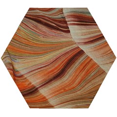 Marbled Paper Mottle Color Movement Wooden Puzzle Hexagon by Pakrebo