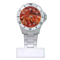 Marbled Paper Mottle Color Movement Plastic Nurses Watch by Pakrebo