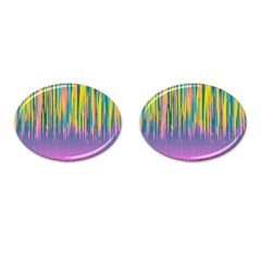 Background Colorful Texture Bright Cufflinks (oval)