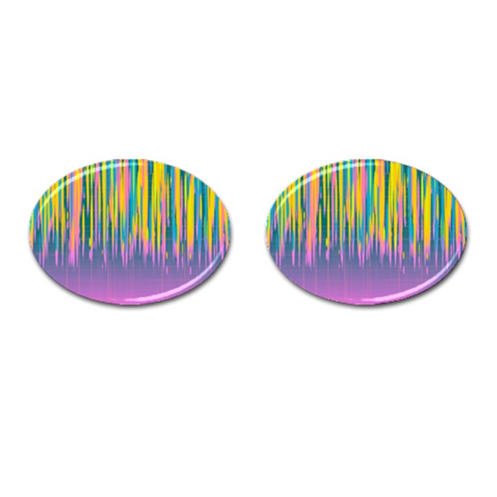 Background Colorful Texture Bright Cufflinks (Oval)