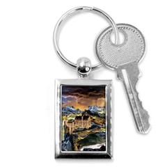 Castle Fantasy Landscape Stormy Key Chain (rectangle) by Pakrebo