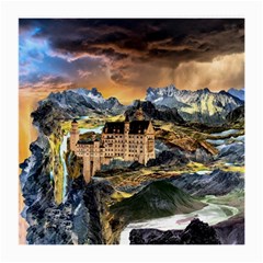 Castle Fantasy Landscape Stormy Medium Glasses Cloth by Pakrebo