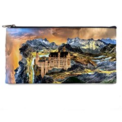 Castle Fantasy Landscape Stormy Pencil Cases by Pakrebo