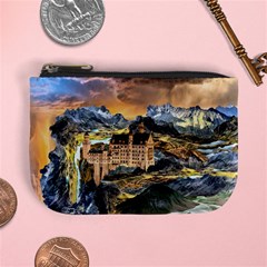 Castle Fantasy Landscape Stormy Mini Coin Purse by Pakrebo