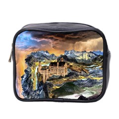 Castle Fantasy Landscape Stormy Mini Toiletries Bag (two Sides) by Pakrebo