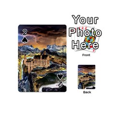 Castle Fantasy Landscape Stormy Playing Cards 54 Designs (mini) by Pakrebo