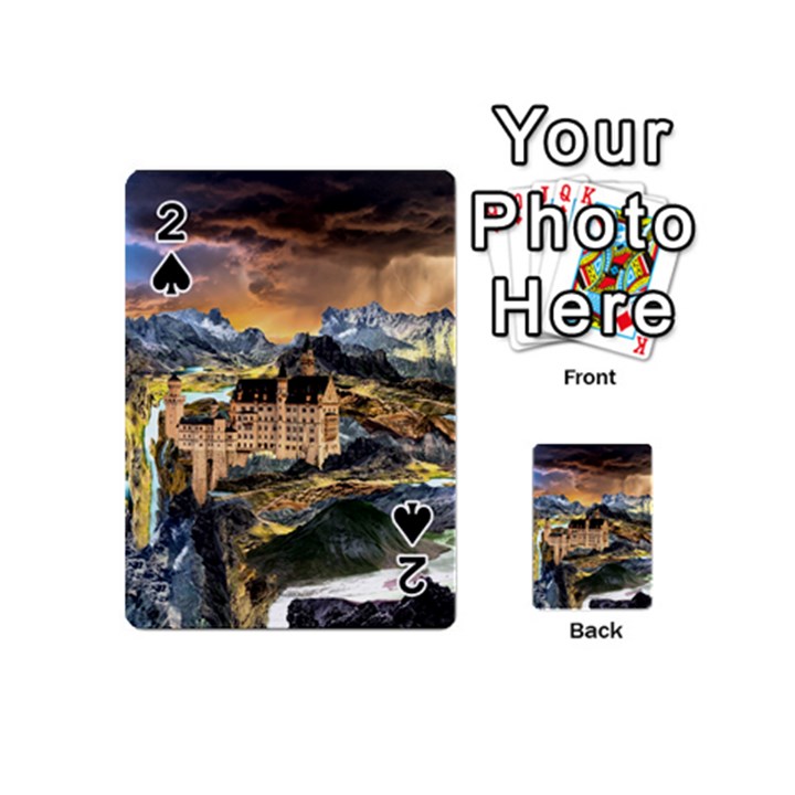 Castle Fantasy Landscape Stormy Playing Cards 54 Designs (Mini)