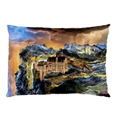 Castle Fantasy Landscape Stormy Pillow Case (two Sides) by Pakrebo