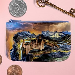 Castle Fantasy Landscape Stormy Large Coin Purse by Pakrebo