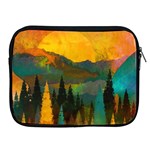 Trees Mountains Sun Sunrise Warm Apple iPad 2/3/4 Zipper Cases Front