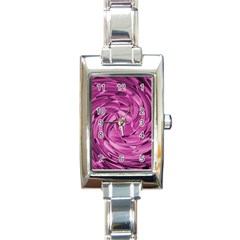 Strudel Magenta Pattern Art Spiral Rectangle Italian Charm Watch by Pakrebo