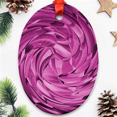 Strudel Magenta Pattern Art Spiral Ornament (oval) by Pakrebo