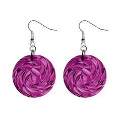 Strudel Magenta Pattern Art Spiral Mini Button Earrings by Pakrebo