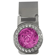 Strudel Magenta Pattern Art Spiral Money Clips (cz) 