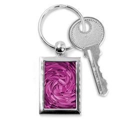 Strudel Magenta Pattern Art Spiral Key Chain (rectangle) by Pakrebo