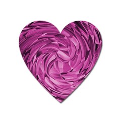 Strudel Magenta Pattern Art Spiral Heart Magnet by Pakrebo