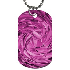 Strudel Magenta Pattern Art Spiral Dog Tag (two Sides) by Pakrebo