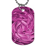 Strudel Magenta Pattern Art Spiral Dog Tag (Two Sides) Front