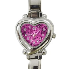 Strudel Magenta Pattern Art Spiral Heart Italian Charm Watch by Pakrebo