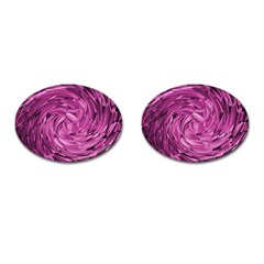 Strudel Magenta Pattern Art Spiral Cufflinks (oval) by Pakrebo