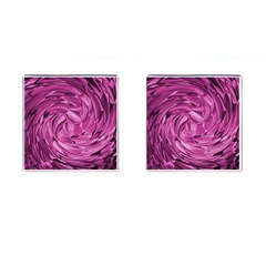 Strudel Magenta Pattern Art Spiral Cufflinks (square) by Pakrebo