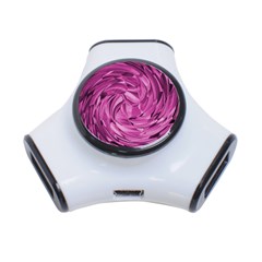 Strudel Magenta Pattern Art Spiral 3-port Usb Hub by Pakrebo