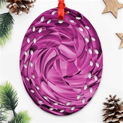 Strudel Magenta Pattern Art Spiral Ornament (oval Filigree) by Pakrebo