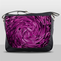 Strudel Magenta Pattern Art Spiral Messenger Bag by Pakrebo