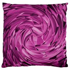 Strudel Magenta Pattern Art Spiral Large Flano Cushion Case (one Side) by Pakrebo