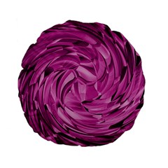 Strudel Magenta Pattern Art Spiral Standard 15  Premium Flano Round Cushions by Pakrebo