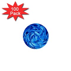 Strudel Blue White Light Blue 1  Mini Buttons (100 Pack)  by Pakrebo