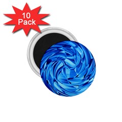 Strudel Blue White Light Blue 1 75  Magnets (10 Pack)  by Pakrebo