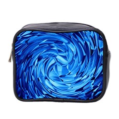 Strudel Blue White Light Blue Mini Toiletries Bag (two Sides) by Pakrebo